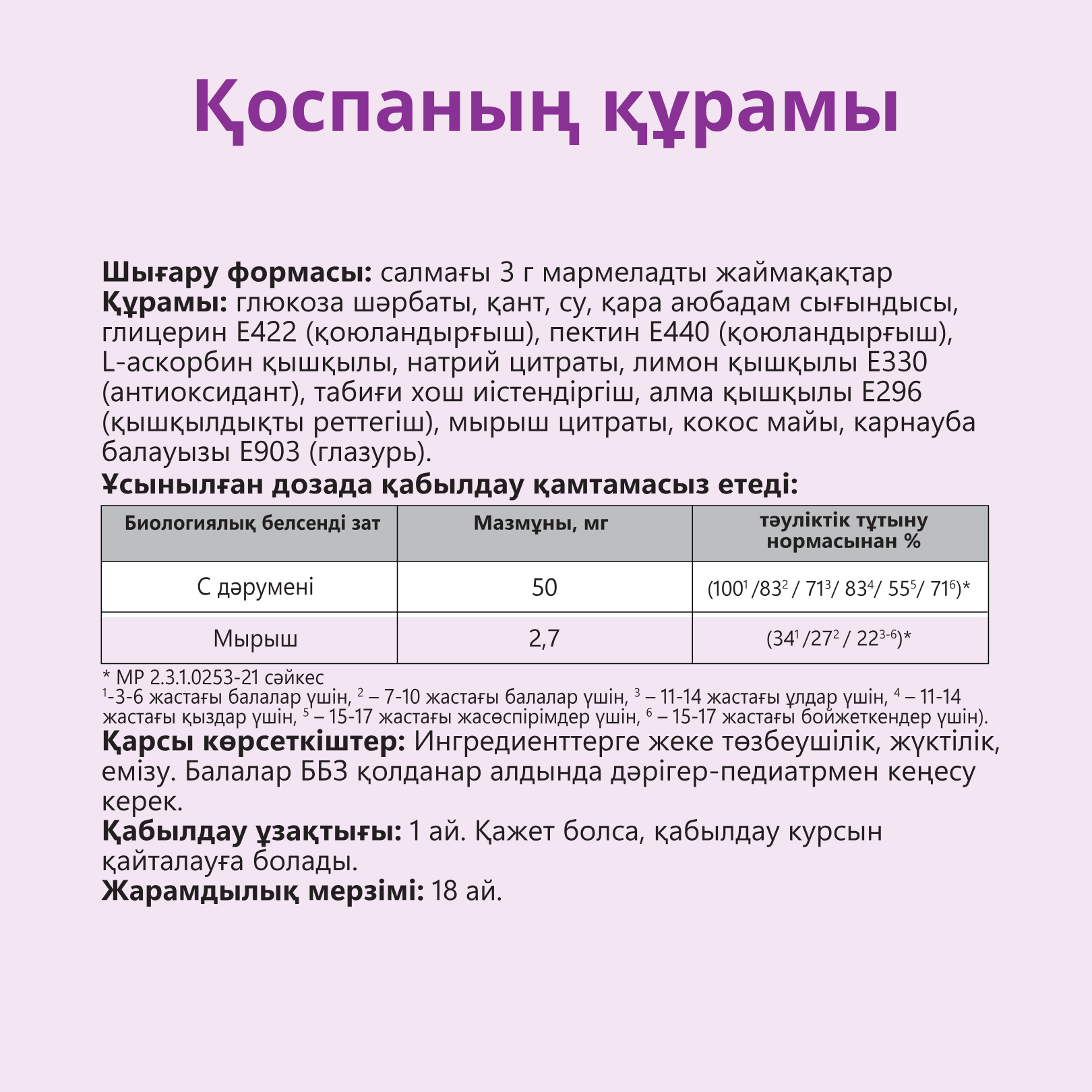 Жевательные пастилки Biobor с бузиной для детей